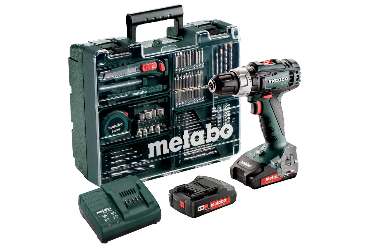 Obrázok Aku príklepová vŕtačka Metabo SB 18 L 602317870, 18 V, 2 Ah, Li-Ion akumulátor